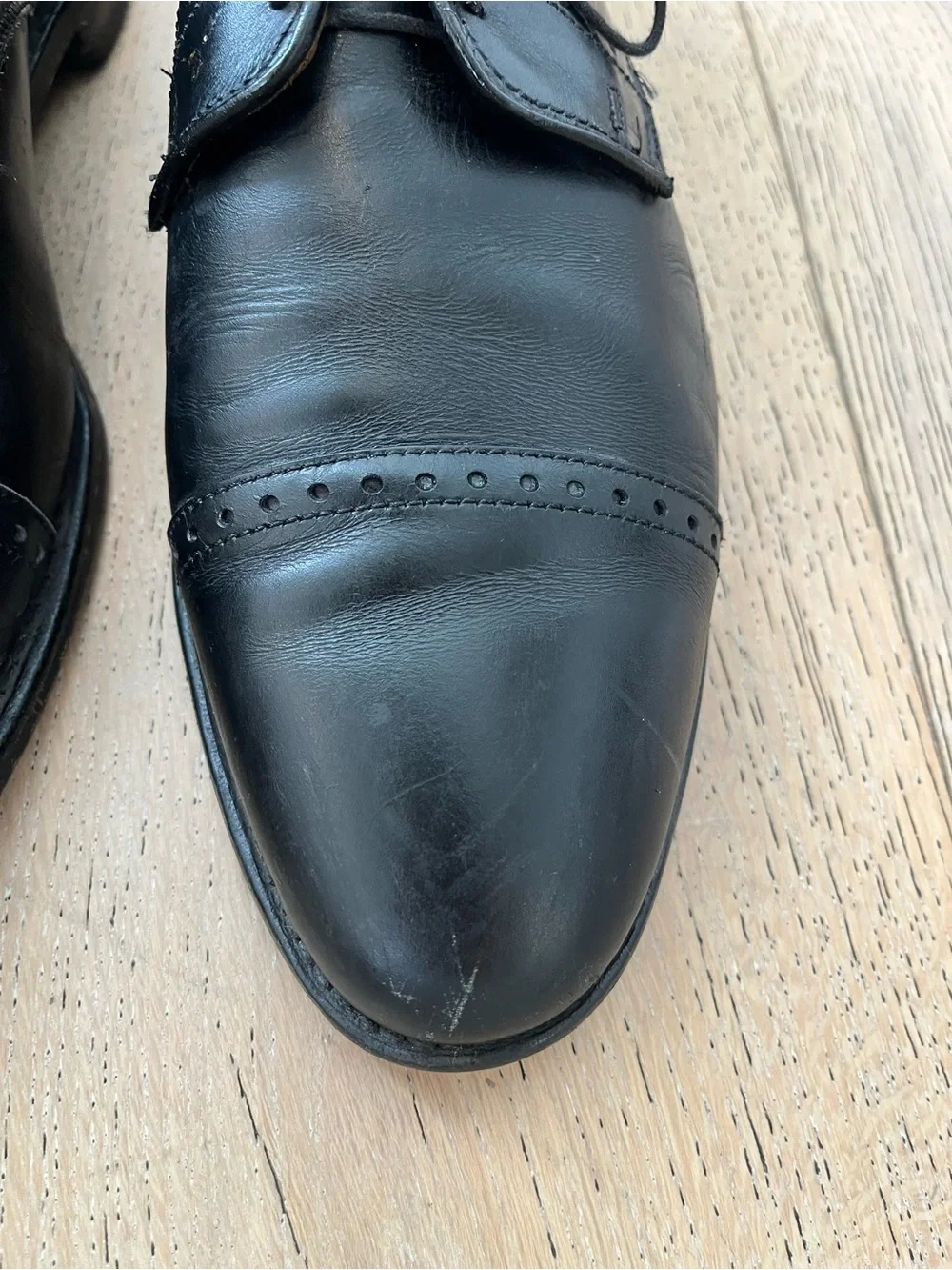 Men Leather Dress Shoe Black Size 10.5 Wedding Work Office